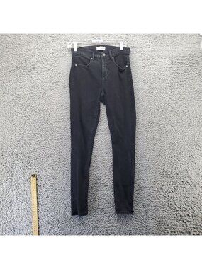 Loft Jeans Womens 27/4 Black High-Rise Legging Stretch Denim *Read*